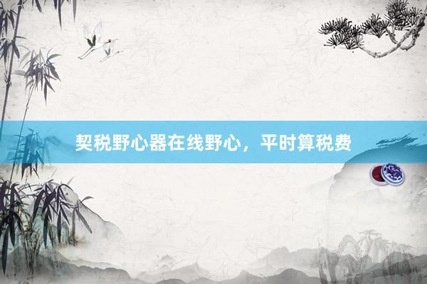 契税野心器在线野心，平时算税费